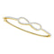 10kt Yellow Gold Women's Round Diamond Infinity Love Bangle Bracelet 1-3 Cttw - FREE Shipping (US/CAN)-Gold & Diamond Bracelets-JadeMoghul Inc.