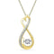 10kt Yellow Gold Womens Round Diamond Infinity Moving Twinkle Pendant .03 Cttw - FREE Shipping (US/CAN)-Gold & Diamond Pendants & Necklaces-JadeMoghul Inc.