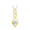 10kt Yellow Gold Women's Round Diamond Infinity Pendant 1-10 Cttw - FREE Shipping (US/CAN)-Gold & Diamond Pendants & Necklaces-JadeMoghul Inc.