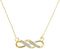 10kt Yellow Gold Women's Round Diamond Infinity Pendant Necklace 1-20 Cttw - FREE Shipping (US/CAN)-Gold & Diamond Pendants & Necklaces-JadeMoghul Inc.