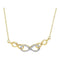 10kt Yellow Gold Women's Round Diamond Infinity Pendant Necklace 1-5 Cttw - FREE Shipping (US/CAN)-Gold & Diamond Pendants & Necklaces-JadeMoghul Inc.