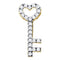 10kt Yellow Gold Women's Round Diamond Key Heart Pendant 1-4 Cttw - FREE Shipping (US/CAN)-Gold & Diamond Pendants & Necklaces-JadeMoghul Inc.