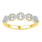 10kt Yellow Gold Women's Round Diamond Linked Band Ring 1/4 Cttw - FREE Shipping (US/CAN)-Gold & Diamond Bands-5-JadeMoghul Inc.