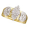 10kt Yellow Gold Womens Round Diamond Mom Mother Ring 1/8 Cttw - FREE Shipping (US/CAN)-Gold & Diamond Rings-5-JadeMoghul Inc.