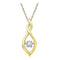 10kt Yellow Gold Womens Round Diamond Moving Twinkle Solitaire Pendant .03 Cttw-Gold & Diamond Pendants & Necklaces-JadeMoghul Inc.