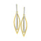 10kt Yellow Gold Women's Round Diamond Oblong Oval Stick Dangle Earrings 1-6 Cttw - FREE Shipping (USA/CAN)-Gold & Diamond Earrings-JadeMoghul Inc.