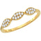 10kt Yellow Gold Womens Round Diamond Oval Cluster Stackable Band Ring 1/8 Cttw-Gold & Diamond Rings-10-JadeMoghul Inc.