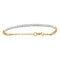 10kt Yellow Gold Womens Round Diamond Promise Bangle Bracelet 1-2 Cttw - FREE Shipping (US/CAN)-Gold & Diamond Bracelets-JadeMoghul Inc.