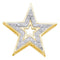 10kt Yellow Gold Women's Round Diamond Simple Star Cutout Pendant 1-20 Cttw - FREE Shipping (US/CAN)-Gold & Diamond Pendants & Necklaces-JadeMoghul Inc.