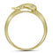 10kt Yellow Gold Women's Round Diamond Slender Dolphin Animal Fish Ring 1/20 Cttw - FREE Shipping (US/CAN)-Gold & Diamond Rings-5-JadeMoghul Inc.