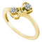 10kt Yellow Gold Women's Round Diamond Slender Double Heart Bypass Ring 1/20 Cttw - FREE Shipping (US/CAN)-Gold & Diamond Heart Rings-5-JadeMoghul Inc.