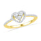 10kt Yellow Gold Women's Round Diamond Slender Framed Heart Cluster Ring 1/4 Cttw - FREE Shipping (US/CAN)-Gold & Diamond Heart Rings-5.5-JadeMoghul Inc.