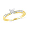 10kt Yellow Gold Women's Round Diamond Solitaire Bridal Wedding Engagement Ring 1/10 Cttw - FREE Shipping (US/CAN)-Gold & Diamond Engagement & Anniversary Rings-5-JadeMoghul Inc.