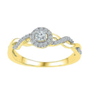 10kt Yellow Gold Women's Round Diamond Solitaire Bridal Wedding Engagement Ring 1/5 Cttw - FREE Shipping (US/CAN)-Wedding Jewelry-5-JadeMoghul Inc.