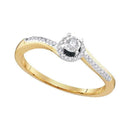 10kt Yellow Gold Women's Round Diamond Solitaire Bridal Wedding Engagement Ring 1/6 Cttw - FREE Shipping (US/CAN)-Wedding Jewelry-5-JadeMoghul Inc.
