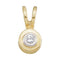 10kt Yellow Gold Women's Round Diamond Solitaire Circle Pendant .03 Cttw - FREE Shipping (US/CAN)-Gold & Diamond Pendants & Necklaces-JadeMoghul Inc.