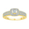 10kt Yellow Gold Women's Round Diamond Solitaire Double Row Milgrain Bridal Wedding Engagement Ring 1/4 Cttw - FREE Shipping (US/CAN)-Gold & Diamond Engagement & Anniversary Rings-5-JadeMoghul Inc.