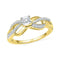 10kt Yellow Gold Women's Round Diamond Solitaire Infinity Promise Bridal Ring 1/6 Cttw - FREE Shipping (US/CAN)-Gold & Diamond Promise Rings-5-JadeMoghul Inc.