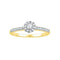 10kt Yellow Gold Womens Round Diamond Solitaire Slender Halo Bridal Wedding Engagement Ring 1/3 Cttw-Gold & Diamond Engagement & Anniversary Rings-5-JadeMoghul Inc.