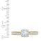 10kt Yellow Gold Women's Round Diamond Solitaire Square Bridal Wedding Engagement Ring 1/2 Cttw - FREE Shipping (USA/CAN)-Gold & Diamond Engagement & Anniversary Rings-5-JadeMoghul Inc.
