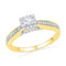 10kt Yellow Gold Women's Round Diamond Solitaire Square Bridal Wedding Engagement Ring 1/2 Cttw - FREE Shipping (USA/CAN)-Gold & Diamond Engagement & Anniversary Rings-5-JadeMoghul Inc.