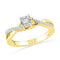 10kt Yellow Gold Womens Round Diamond Solitaire Twist Bridal Wedding Engagement Ring 1/6 Cttw-Gold & Diamond Engagement & Anniversary Rings-9-JadeMoghul Inc.