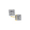 10kt Yellow Gold Women's Round Diamond Square Cluster Earrings 1-3 Cttw - FREE Shipping (USA/CAN)-Gold & Diamond Earrings-JadeMoghul Inc.