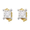 10kt Yellow Gold Women's Round Diamond Square-shape Stud Earrings 1-8 Cttw - FREE Shipping (USA/CAN)-Gold & Diamond Earrings-JadeMoghul Inc.