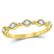 10kt Yellow Gold Women's Round Diamond Stackable Band Ring 1-8 Cttw - FREE Shipping (US/CAN)-Gold & Diamond Rings-JadeMoghul Inc.