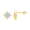 10kt Yellow Gold Women's Round Diamond Starburst Screwback Earrings 1-10 Cttw - FREE Shipping (USA/CAN)-Gold & Diamond Earrings-JadeMoghul Inc.