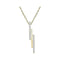 10kt Yellow Gold Women's Round Diamond Triple Vertical Bar Pendant 1-8 Cttw - FREE Shipping (US/CAN)-Gold & Diamond Pendants & Necklaces-JadeMoghul Inc.