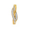 10kt Yellow Gold Women's Round Diamond Vertical Woven Strand Pendant 1-20 Cttw - FREE Shipping (US/CAN)-Gold & Diamond Pendants & Necklaces-JadeMoghul Inc.