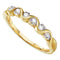 10kt Yellow Gold Women's Round Diamond Wave Band Ring 1-10 Cttw - FREE Shipping (US/CAN)-Gold & Diamond Bands-JadeMoghul Inc.