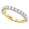 10kt Yellow Gold Women's Round Diamond Wedding Band Ring 1.00 Cttw - FREE Shipping (US/CAN)-Gold & Diamond Wedding Jewelry-6-JadeMoghul Inc.