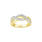 10kt Yellow Gold Women's Round Diamond Woven Fashion Band Ring 1/5 Cttw - FREE Shipping (US/CAN)-Gold & Diamond Bands-5-JadeMoghul Inc.