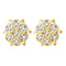 10kt Yellow Gold Women's Round Prong-set Diamond Cluster Stud Earrings 1-20 Cttw - FREE Shipping (USA/CAN)-Gold & Diamond Earrings-JadeMoghul Inc.