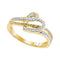 10kt Yellow Gold Women's Round Yellow Color Enhanced Diamond Heart Ring 1/5 Cttw - FREE Shipping (US/CAN)-Gold & Diamond Heart Rings-6-JadeMoghul Inc.