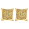 10kt Yellow Gold Women's Round Yellow Color Enhanced Diamond Square Kite Cluster Earrings 1-10 Cttw - FREE Shipping (USA/CAN)-Gold & Diamond Earrings-JadeMoghul Inc.