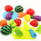 10PC /Set Plastic Kitchen toy Fruit Vegetable Cutting Kids Pretend Play Toy Educational Cook Cosplay kitchen toys--JadeMoghul Inc.