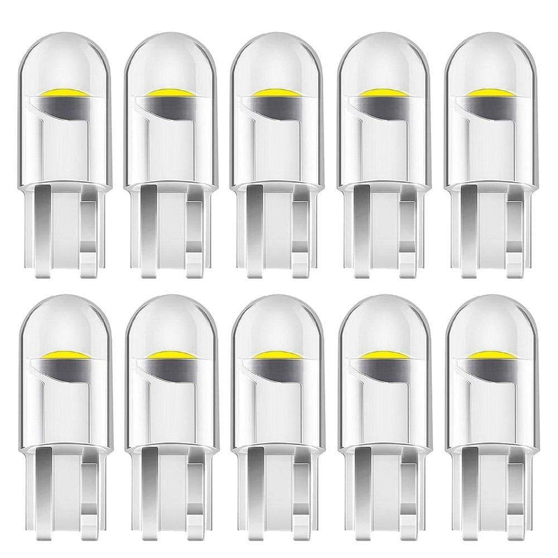 10PCS New T10 W5W WY5W 168 501 192 2825 COB LED Car Wedge Parking Light Side Door Bulb Instrument Lamp Auto License Plate Lights JadeMoghul Inc. 