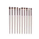 10pcs/set Champagne makeup brushes set for cosmetic foundation powder blush eyeshadow kabuki blending make up brush beauty tool AExp