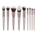 10pcs/set Champagne makeup brushes set for cosmetic foundation powder blush eyeshadow kabuki blending make up brush beauty tool AExp