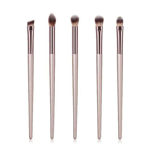 10pcs/set Champagne makeup brushes set for cosmetic foundation powder blush eyeshadow kabuki blending make up brush beauty tool AExp