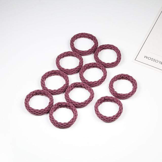 10PCS Women Girls Simple Basic Elastic Hair Bands Ties Scrunchie Ponytail Holder Rubber Bands Fashion Headband Hair Accessories AExp