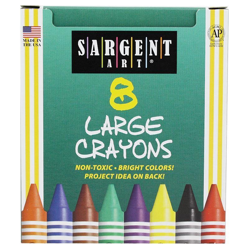 (12 BX) CRAYONS LRG TUCK BOX 8 PER-Arts & Crafts-JadeMoghul Inc.