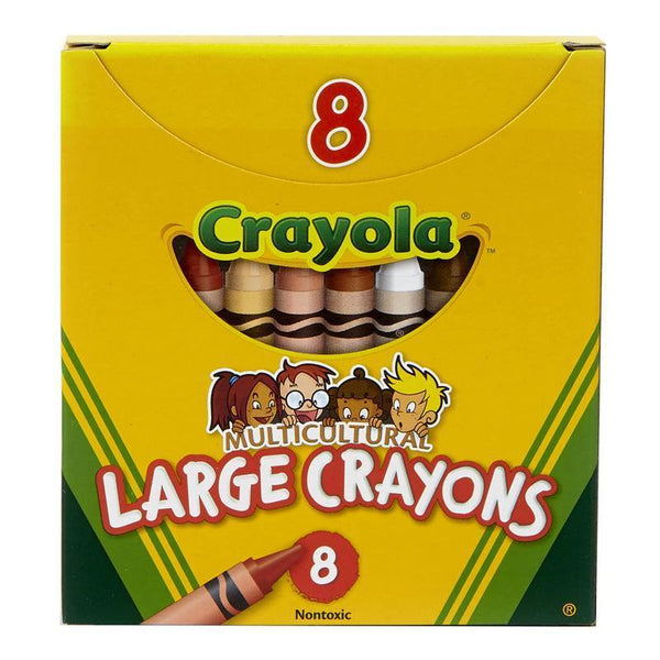 (12 BX) MULTICULTURAL CRAYONS LARGE-Arts & Crafts-JadeMoghul Inc.