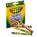 (12 BX) WASHABLE CRAYONS LARGE 8CT-Arts & Crafts-JadeMoghul Inc.