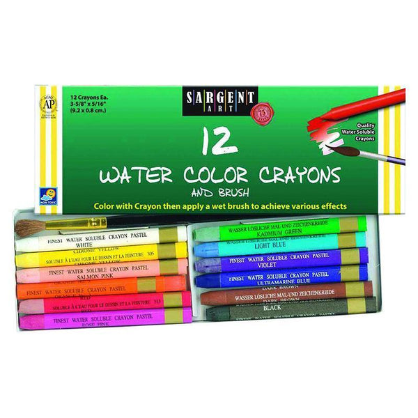 12 CT WATERCOLOR CRAYON-Arts & Crafts-JadeMoghul Inc.