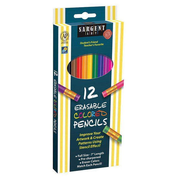 (12 EA) 12CT SARGENT ERASABLE CLRD-Arts & Crafts-JadeMoghul Inc.