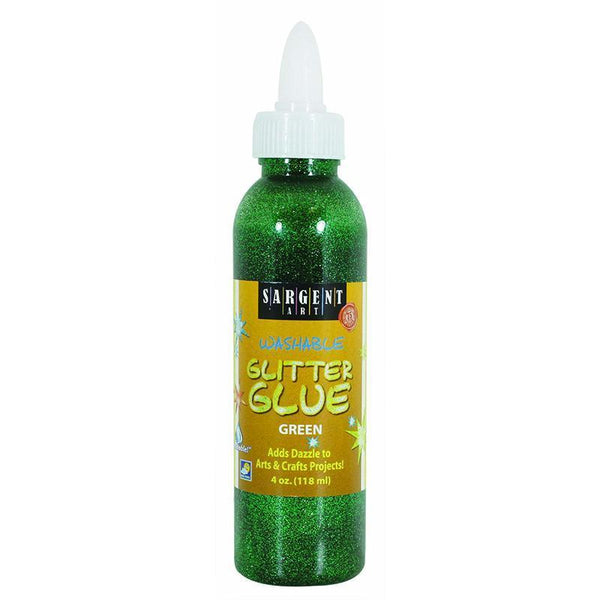 (12 EA) 4OZ GLITTER GLUE GREEN-Arts & Crafts-JadeMoghul Inc.